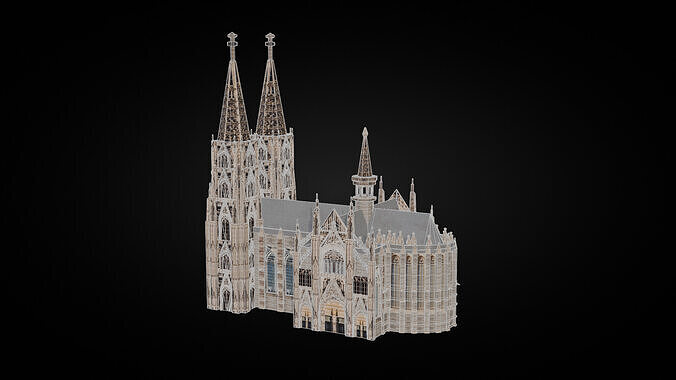Cathedral Pack Low-poly 3D model 6