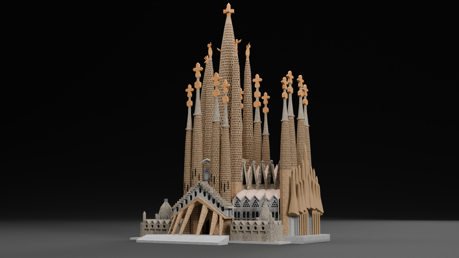Cathedral Pack Low-poly 3D model_17