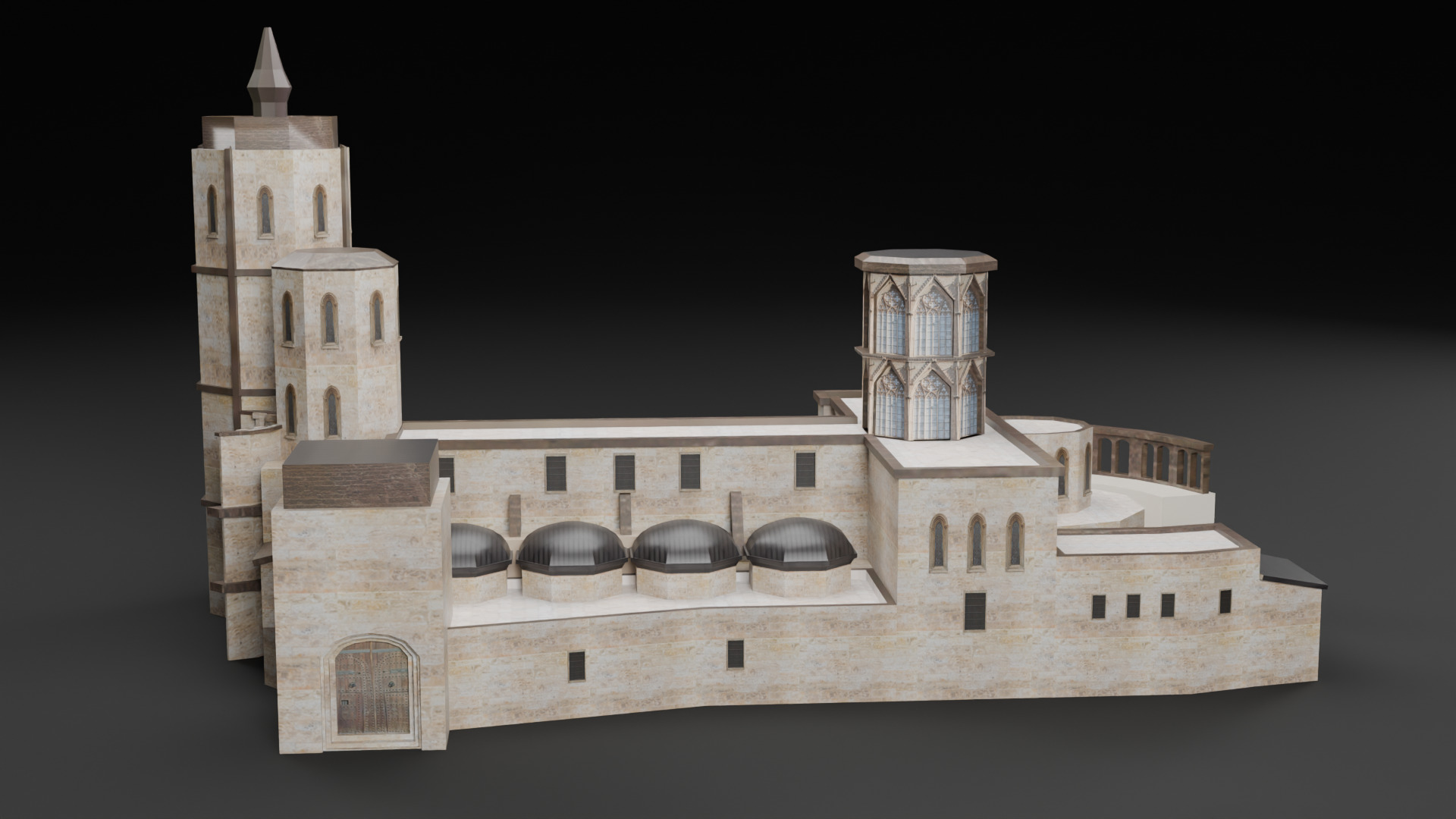 Cathedral Pack Low-poly 3D model_25