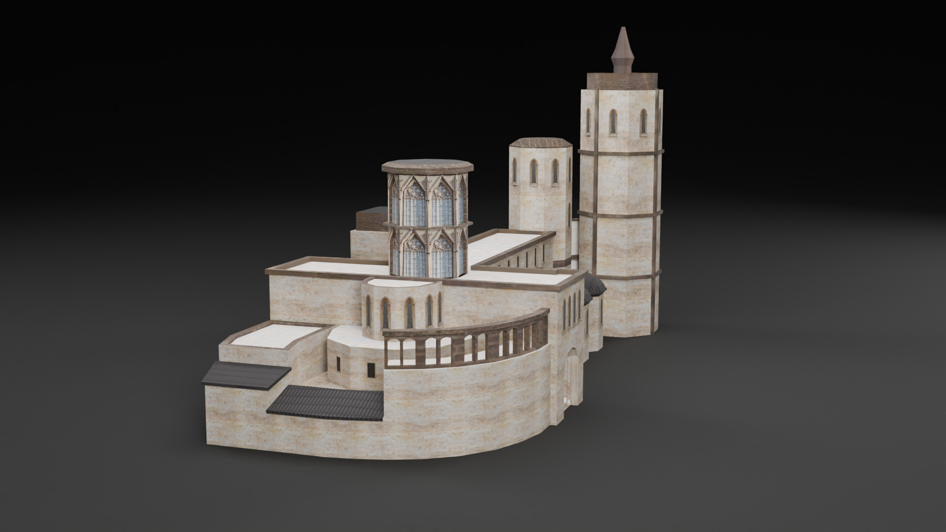 Cathedral Pack Low-poly 3D model_27