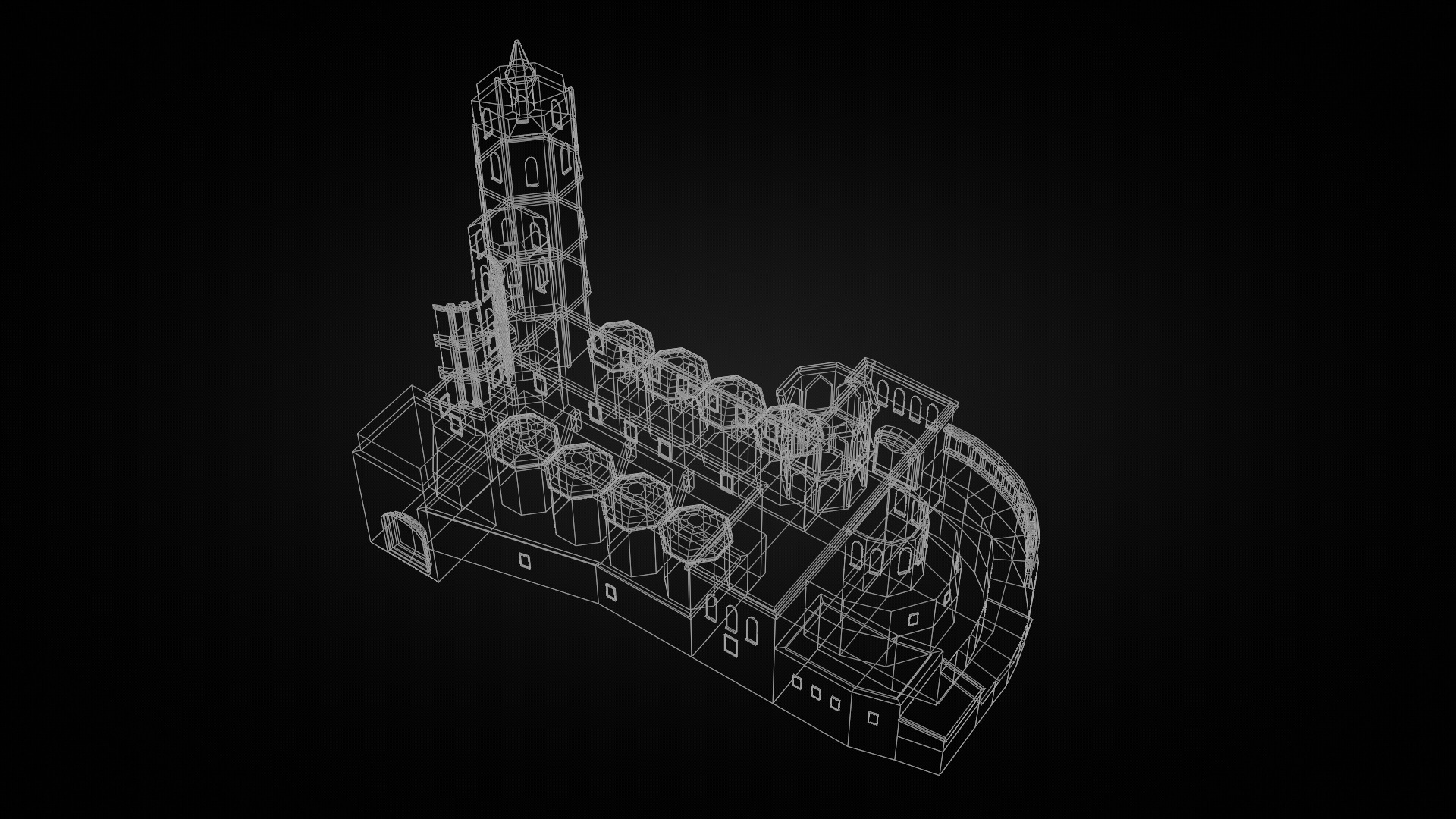 Cathedral Pack Low-poly 3D model_20