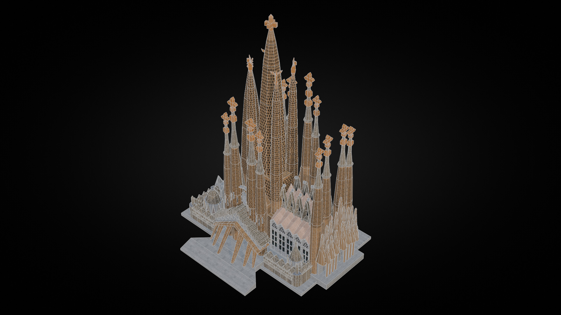 Cathedral Pack Low-poly 3D model_15