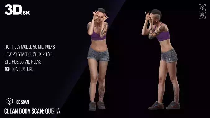 Clean Body Scan Quisha Clothed