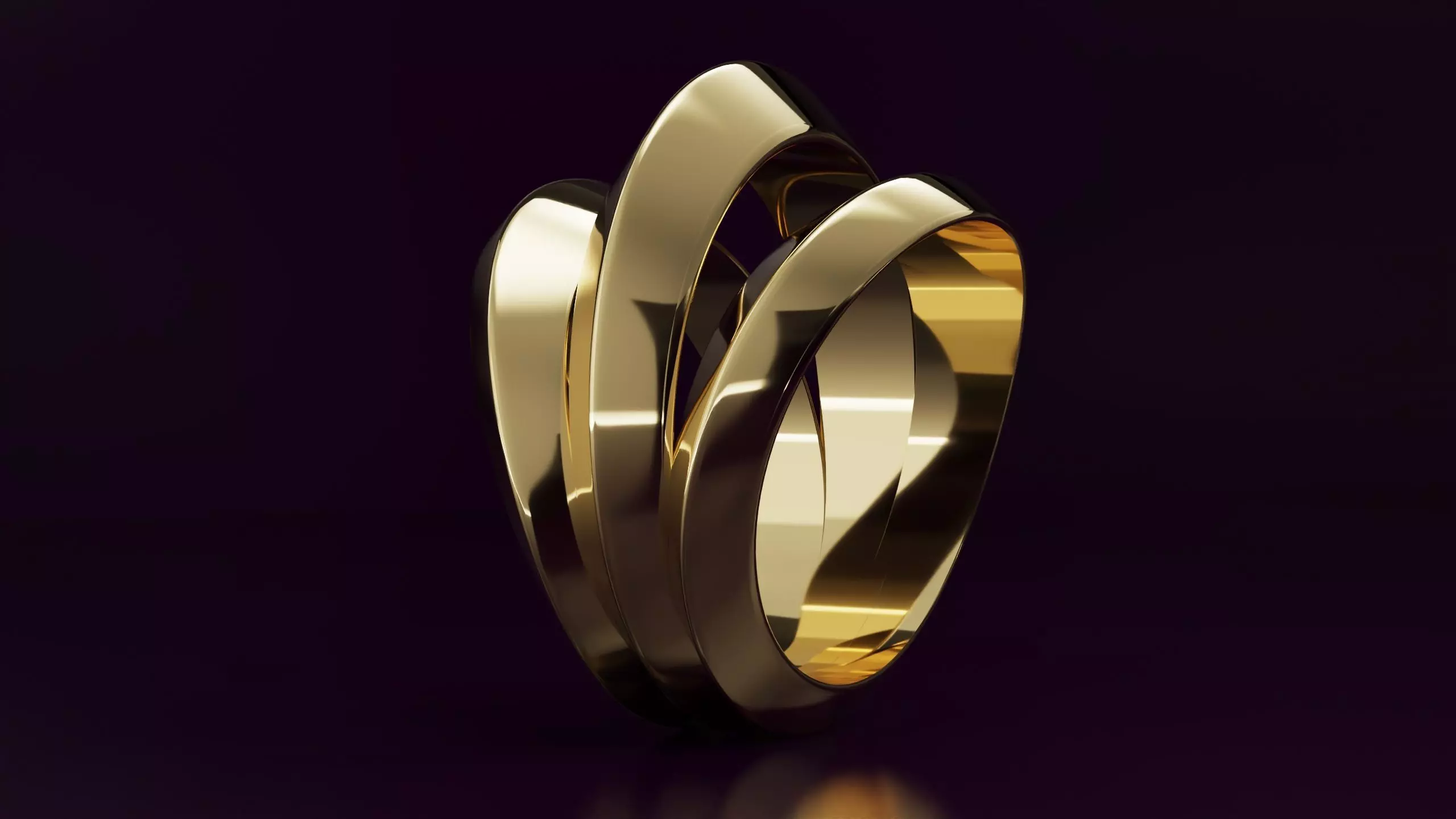 free form ring N45 3D print model