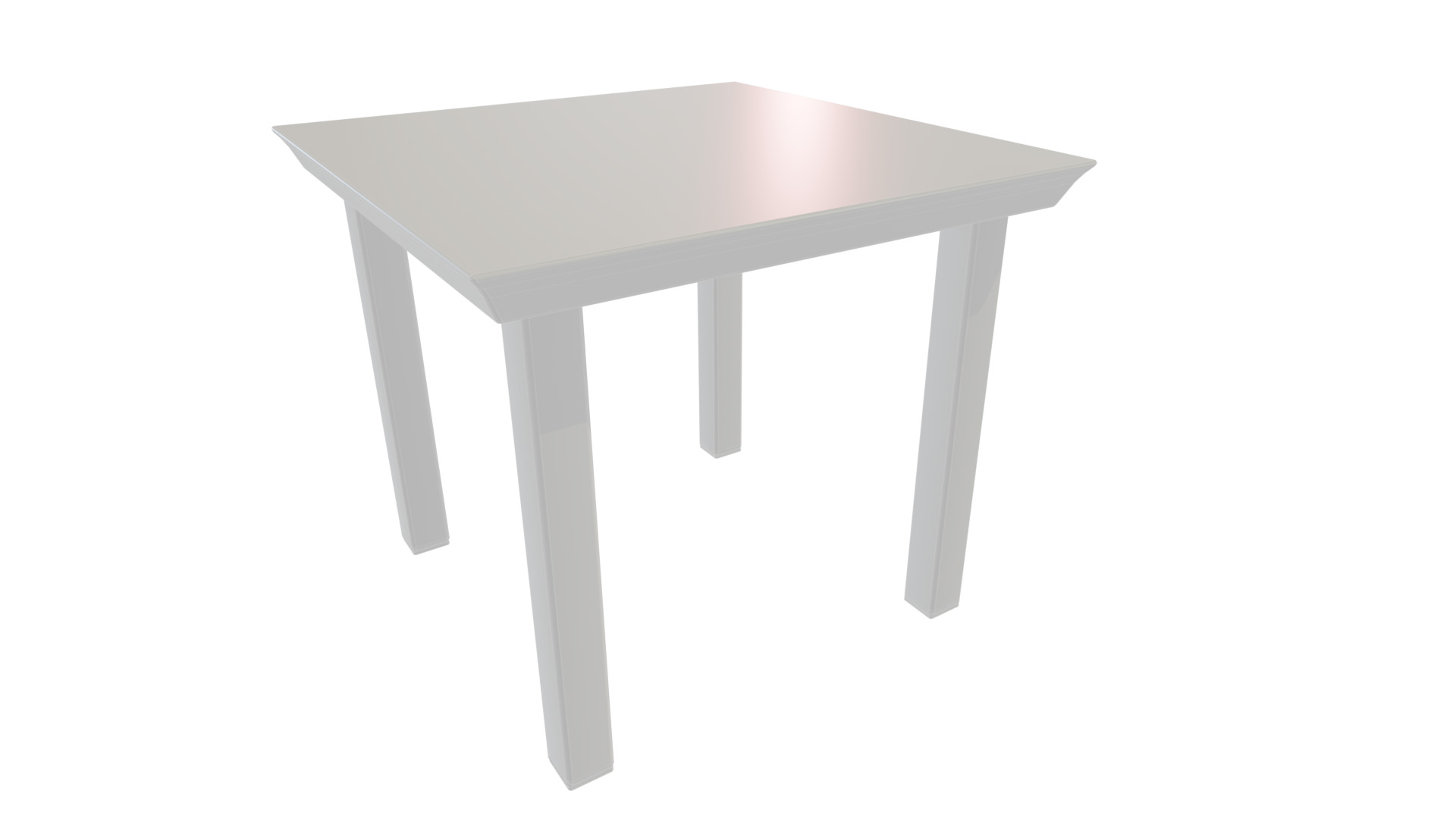 Outdoor Table Low-poly 3D model_5