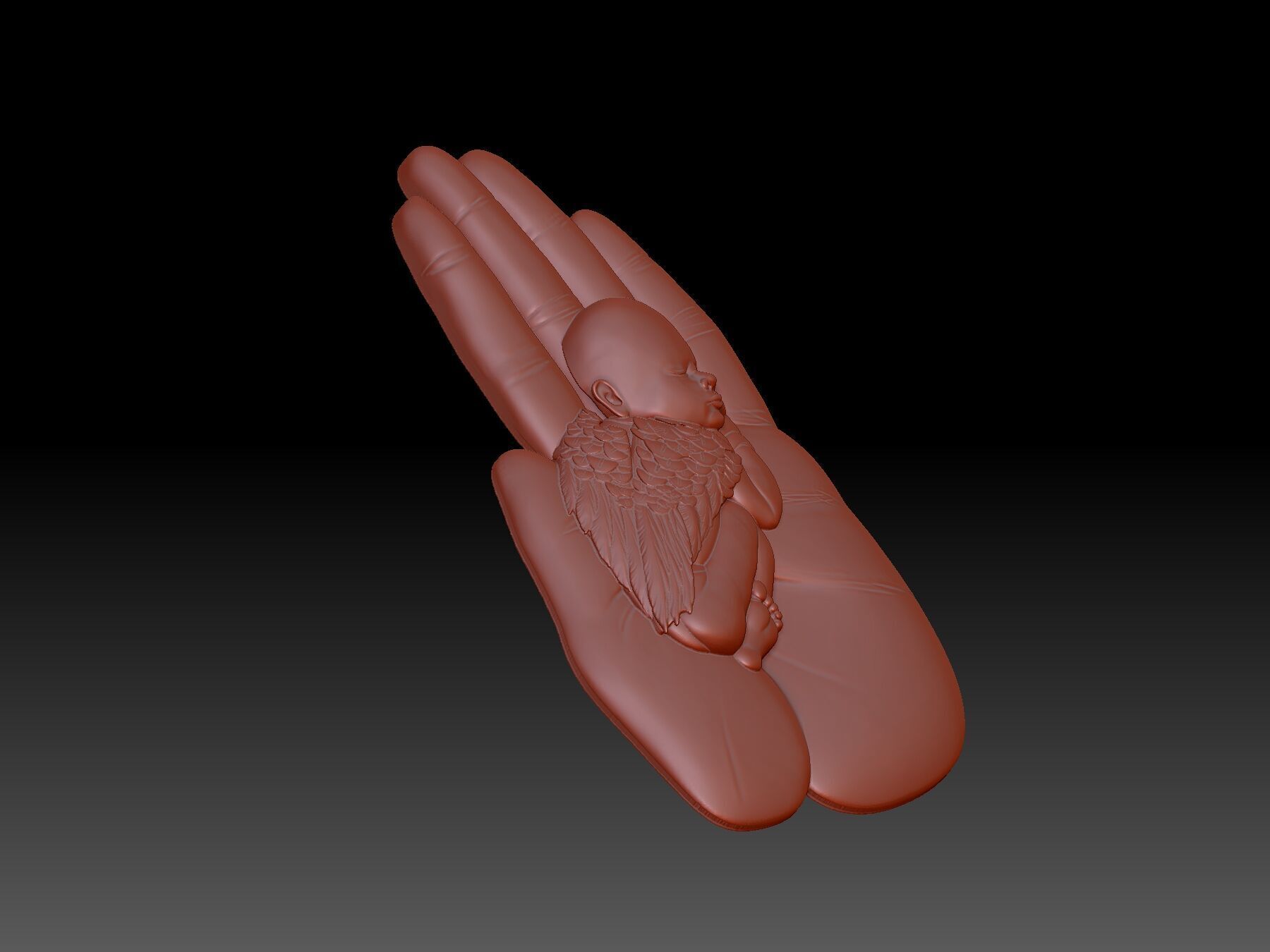 angel  3D print model_3