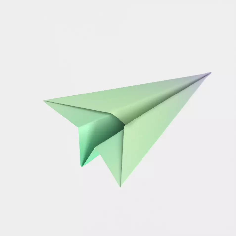 paper airplane Free 3D model