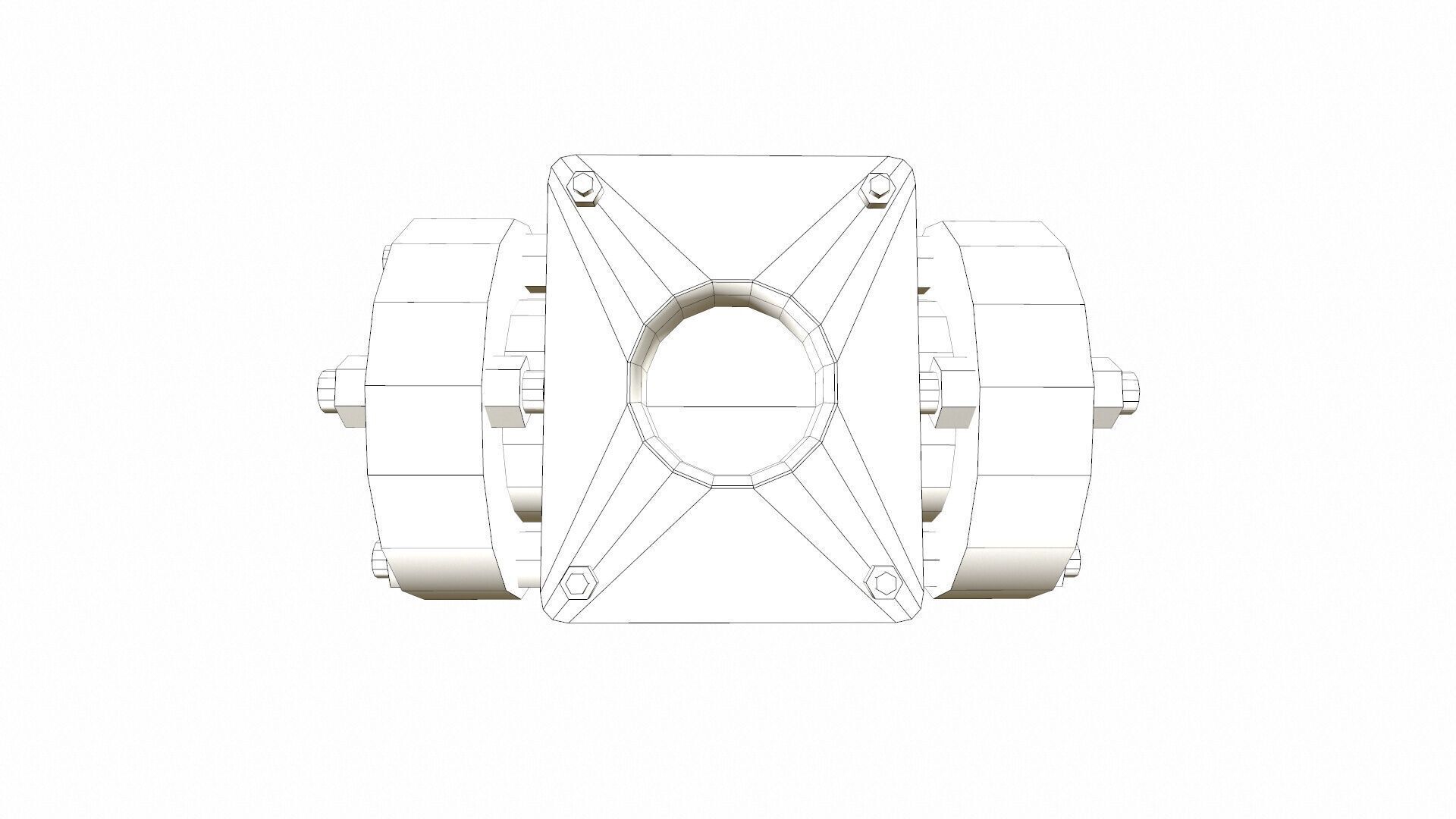 Sight Glass Valve Model Low-poly 3D model_10