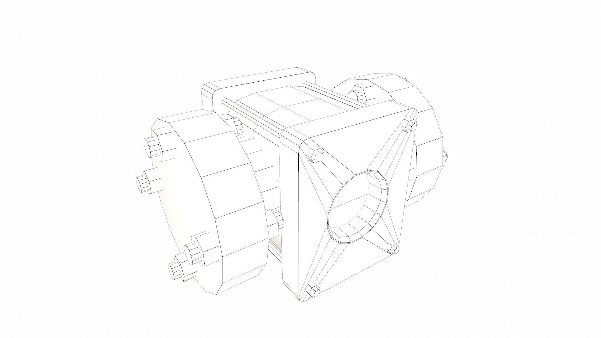 Sight Glass Valve Model Low-poly 3D model_11