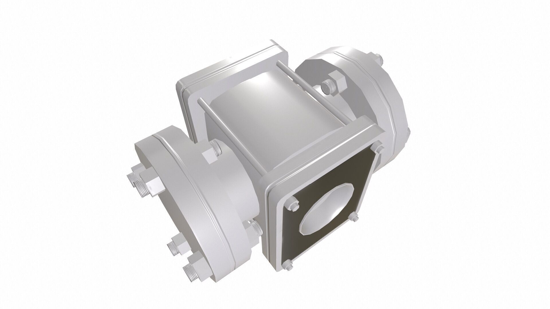 Sight Glass Valve Model Low-poly 3D model_7