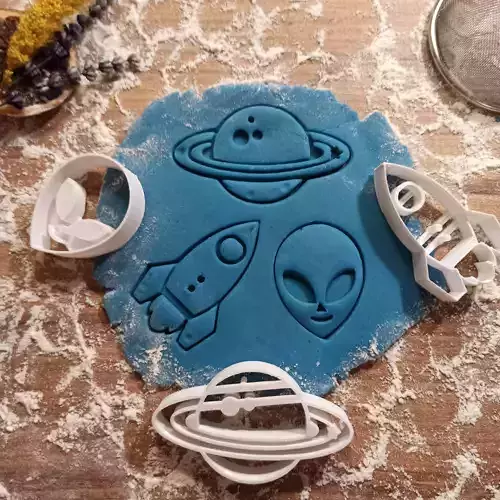 Space Theme Cookie Cutter Set 3D print model