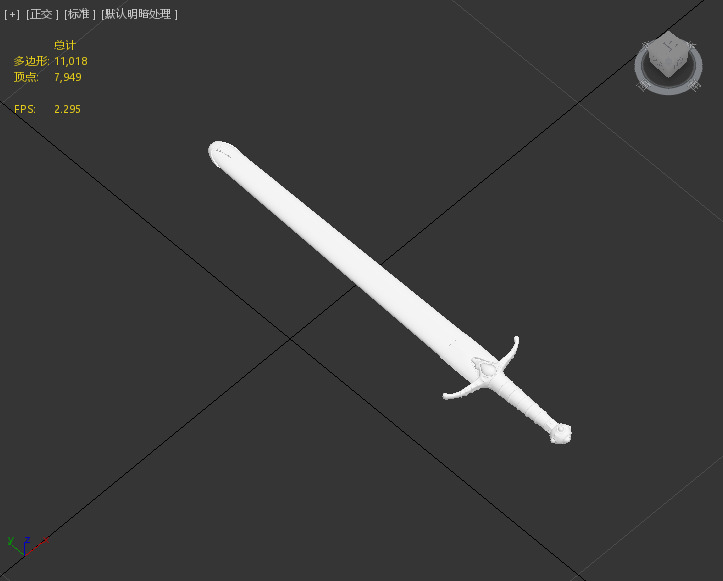 The Next Generation Sword Chinese style Low-poly 3D model_3
