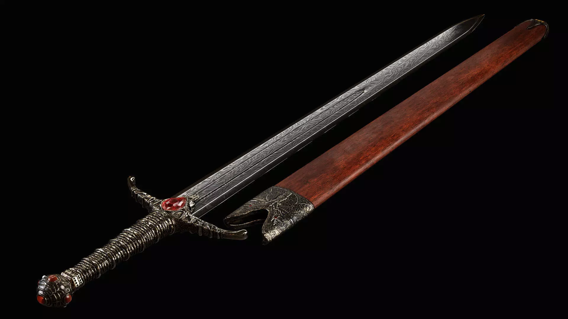 The Next Generation Sword Chinese style Low-poly 3D model_0