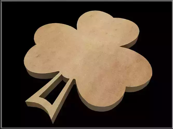 Shamrock Cutting Board Low-poly 3D model