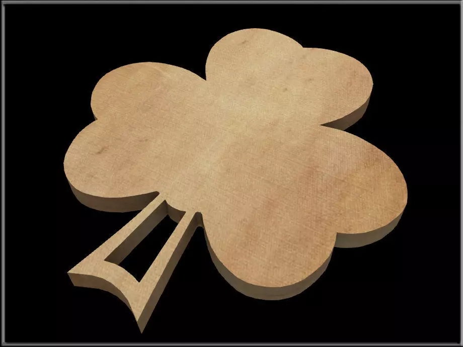 Shamrock Cutting Board Low-poly 3D model