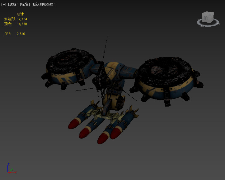 Next generation missile unmanned aerial vehicles Low-poly 3D model_1