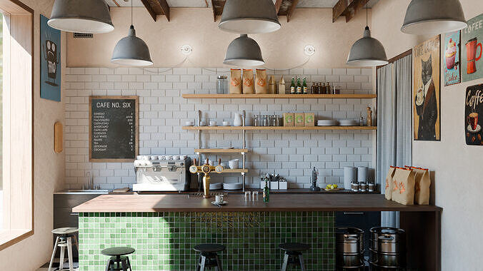 Cosy Coffee Shop 3D model