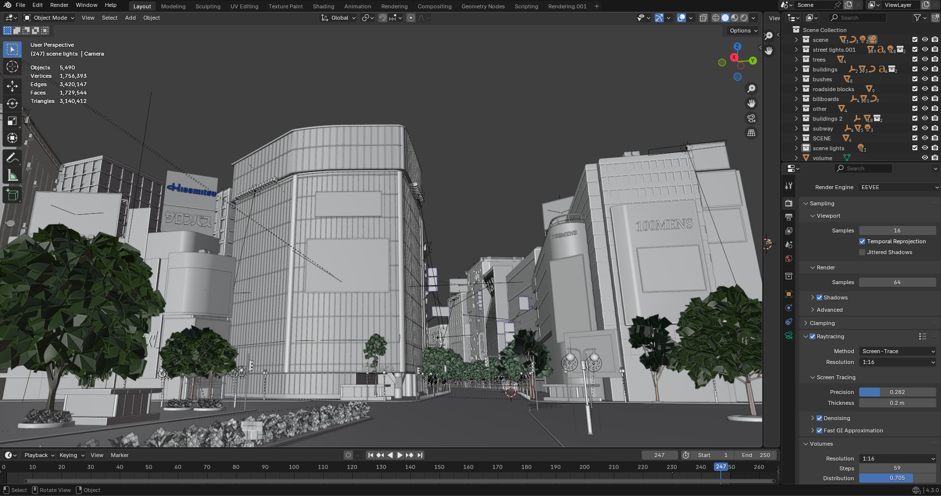 Tokyo Shibuya Crossing - realtime  3D model_25