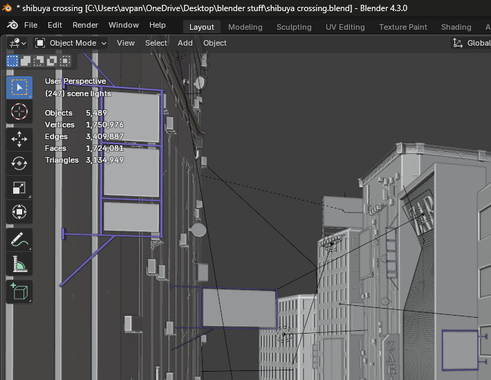 Tokyo Shibuya Crossing - realtime  3D model_22