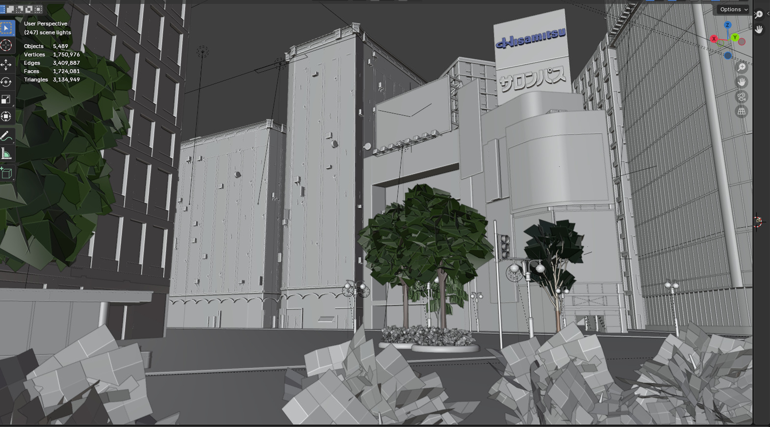 Tokyo Shibuya Crossing - realtime  3D model_24