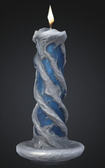 Night candle pack collection Low-poly 3D model_1