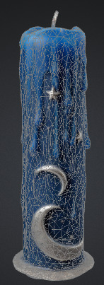 Night candle pack collection Low-poly 3D model_6