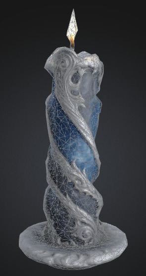 Night candle pack collection Low-poly 3D model_4