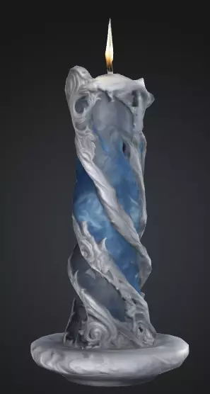 Night candle pack collection Low-poly 3D model_0