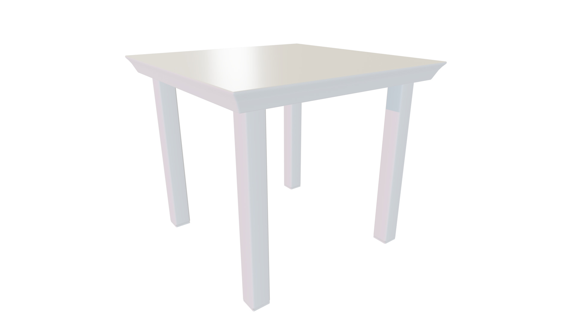Outdoor Table Low-poly 3D model_5