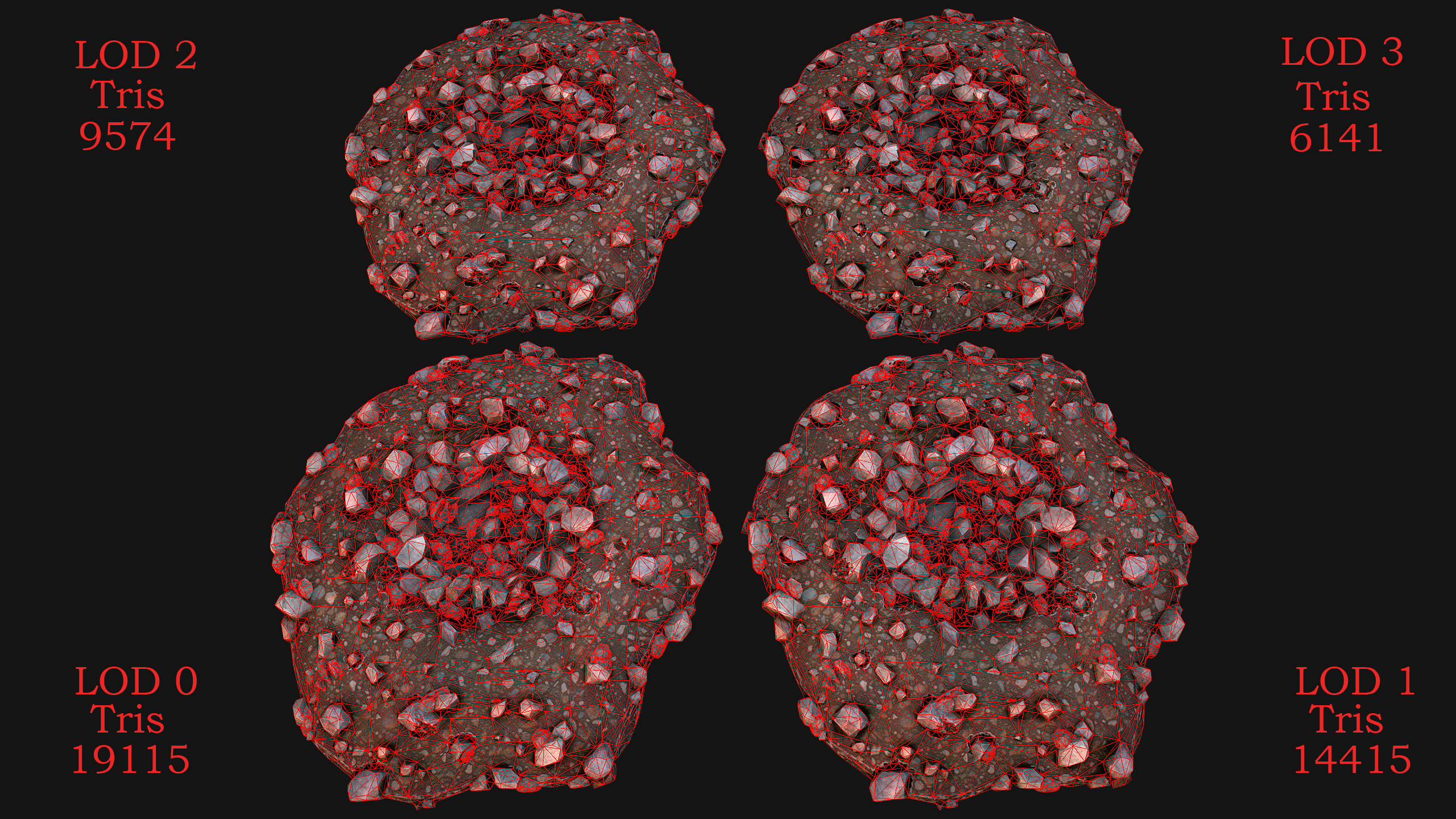 Medieval GemStone Mineral Ore Mine Low-poly 3D model_10