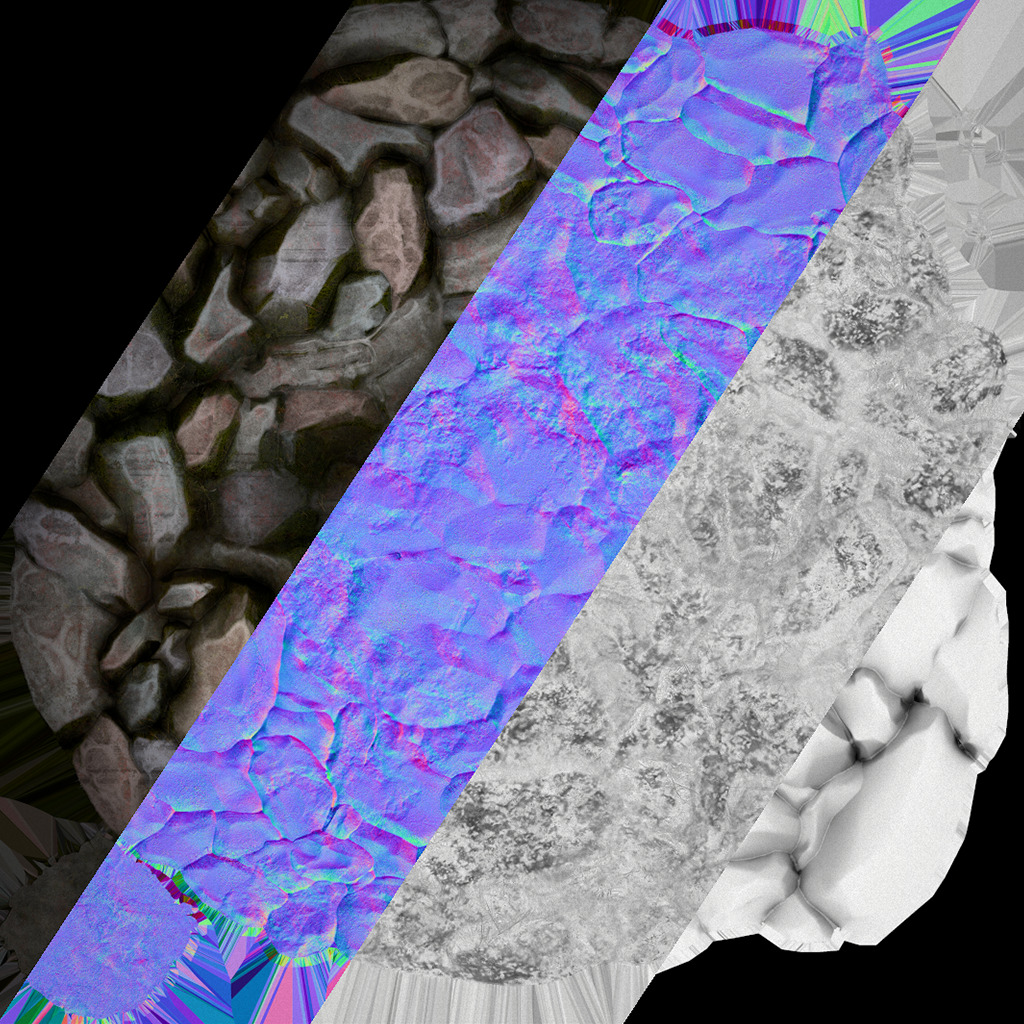 Medieval GemStone Mineral Ore Mine Low-poly 3D model_46