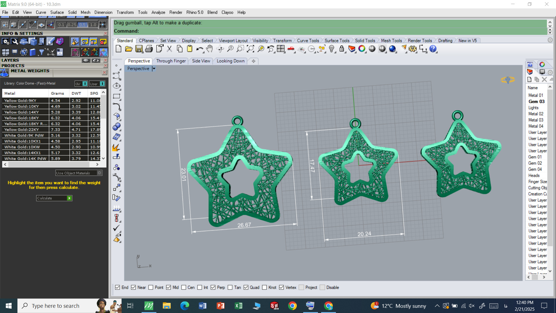Earrings and pendants 3D print model_4