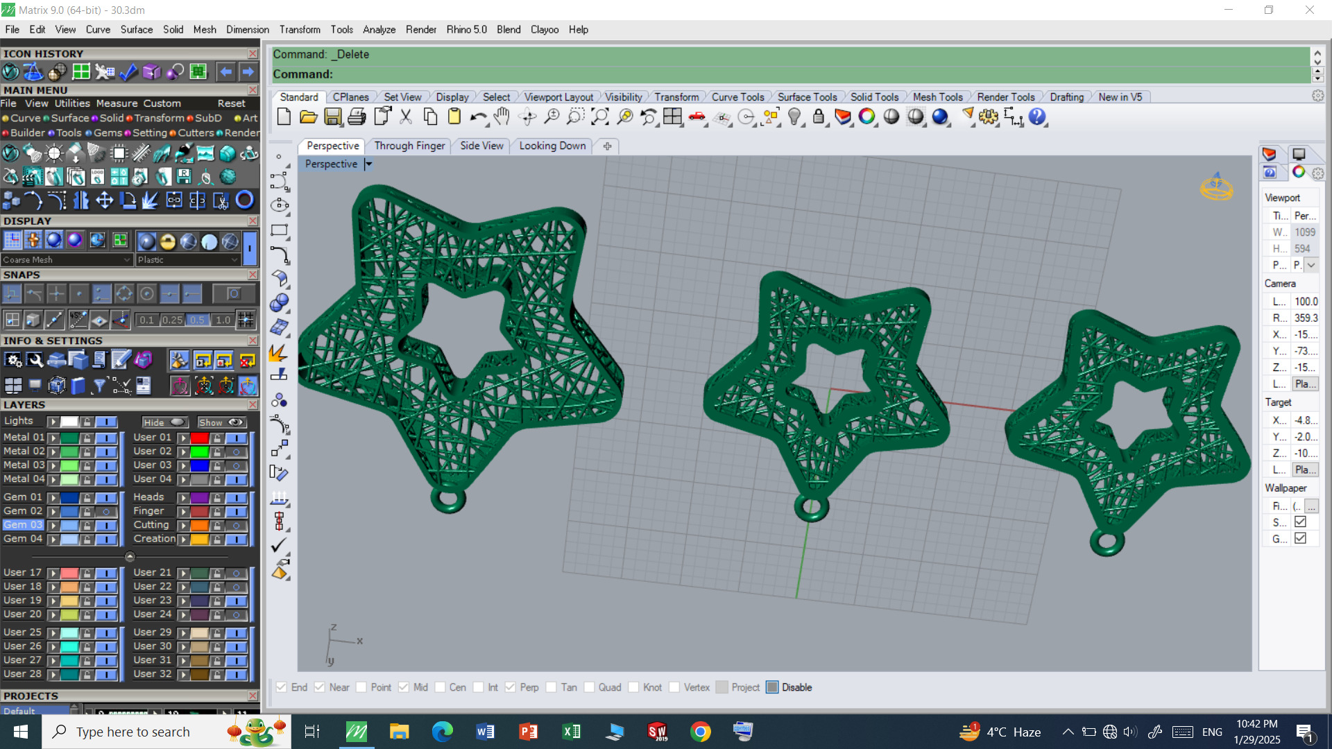 Earrings and pendants 3D print model_2