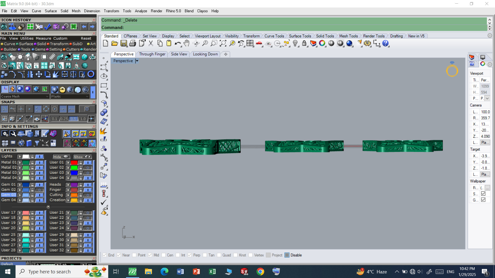 Earrings and pendants 3D print model_3