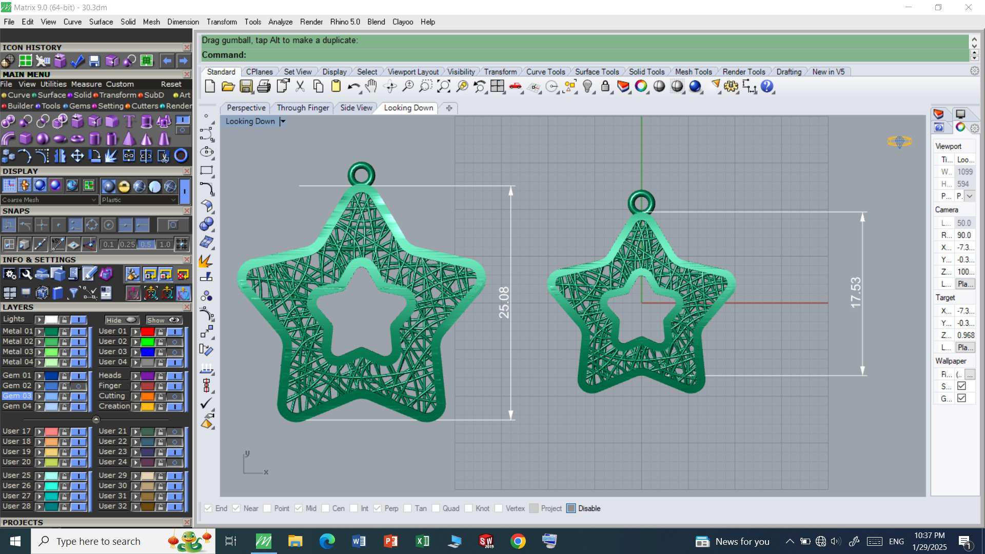 Earrings and pendants 3D print model_1