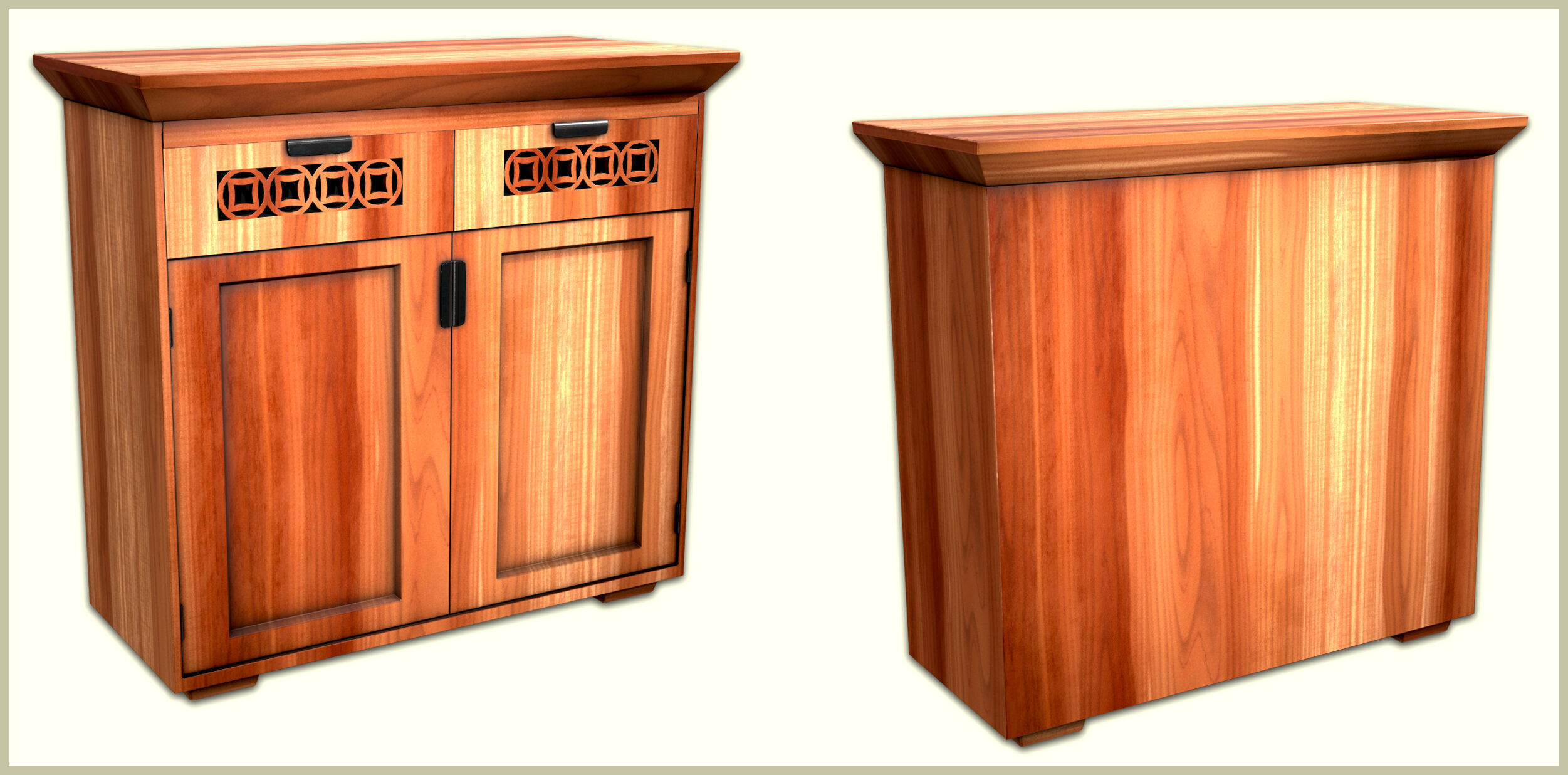 Furniture Low-poly 3D model_2