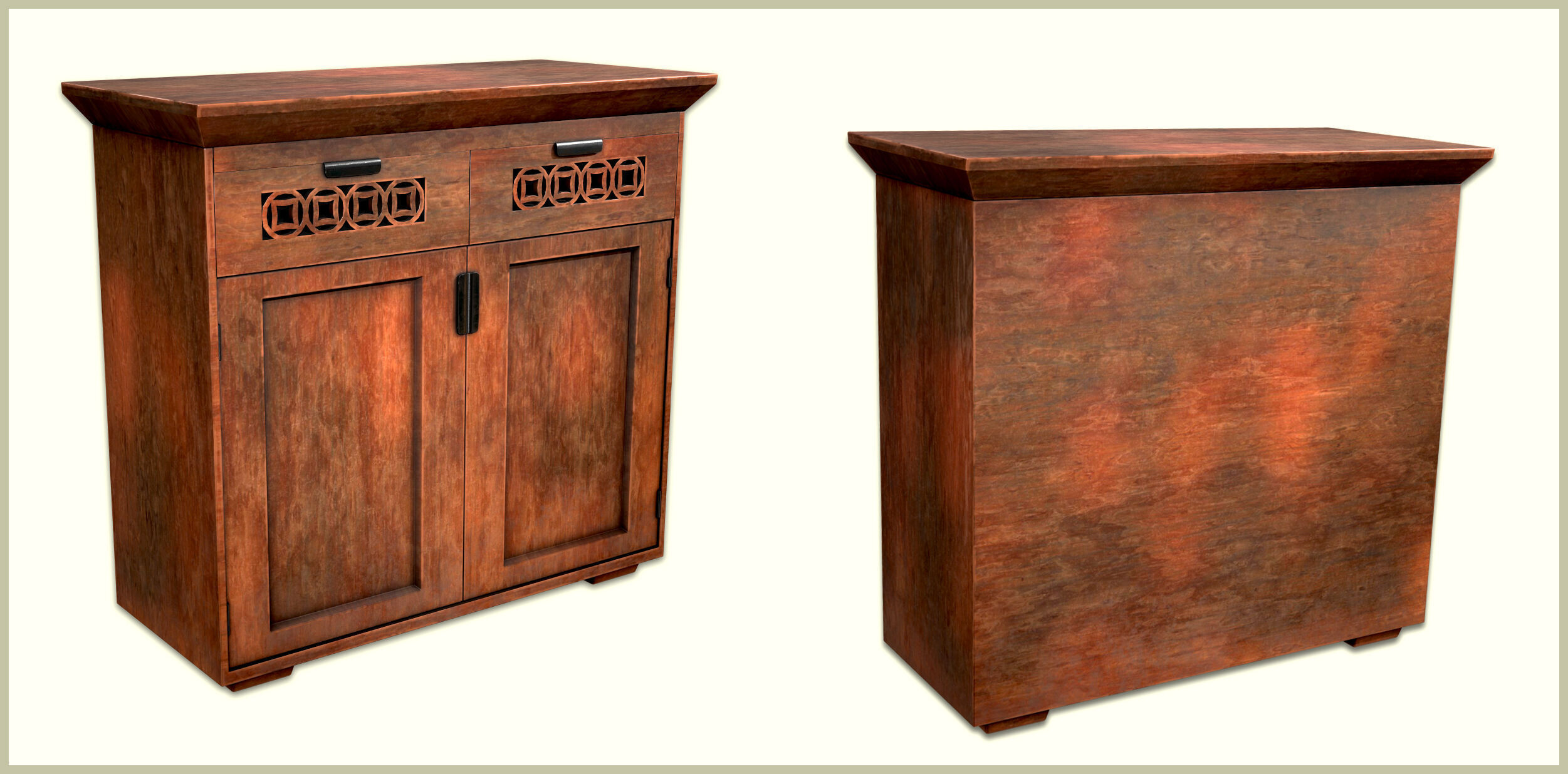 Furniture Low-poly 3D model_1