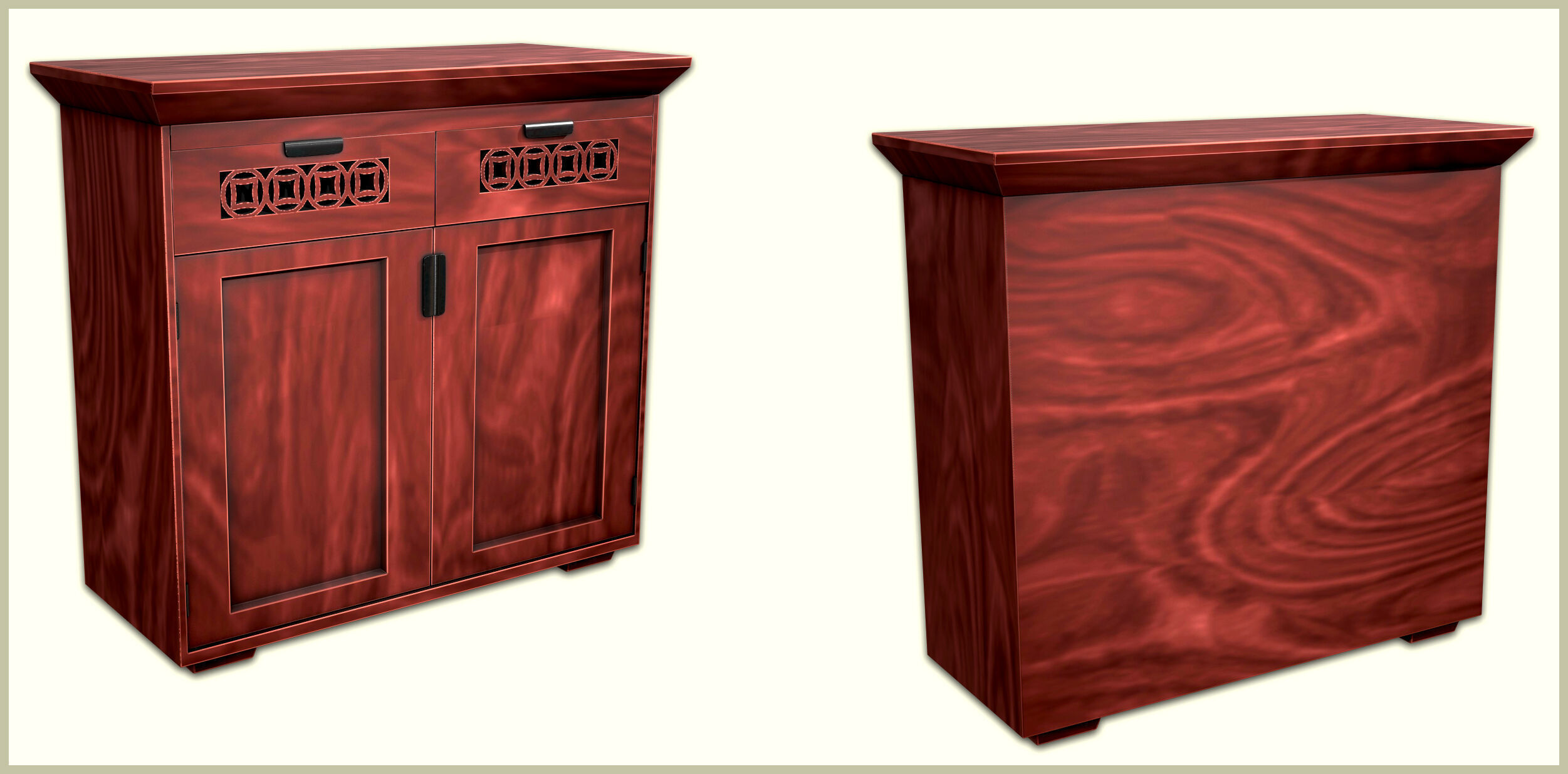 Furniture Low-poly 3D model_3