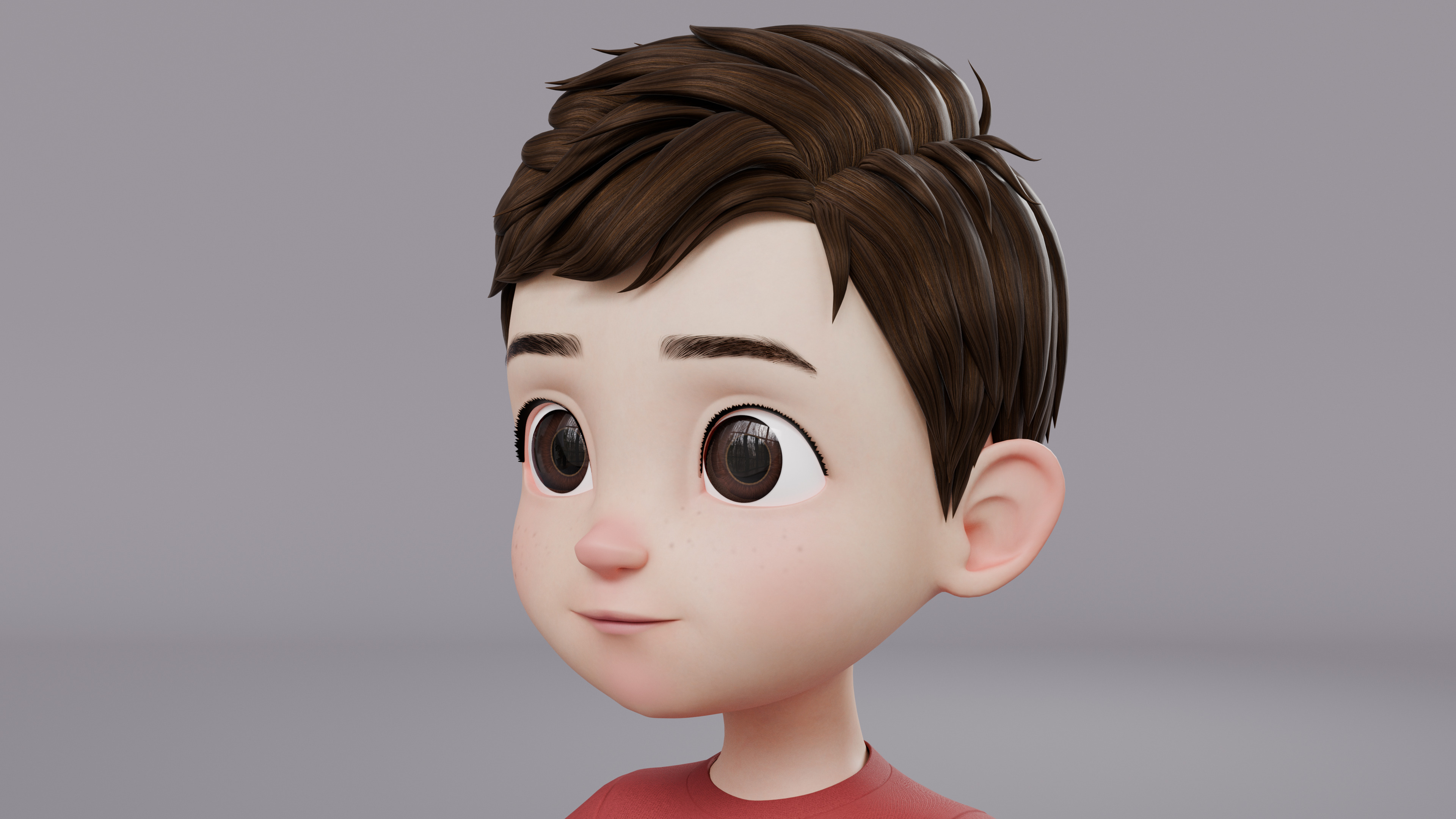 Cartoon Boy Rig Low-poly 3D model_13