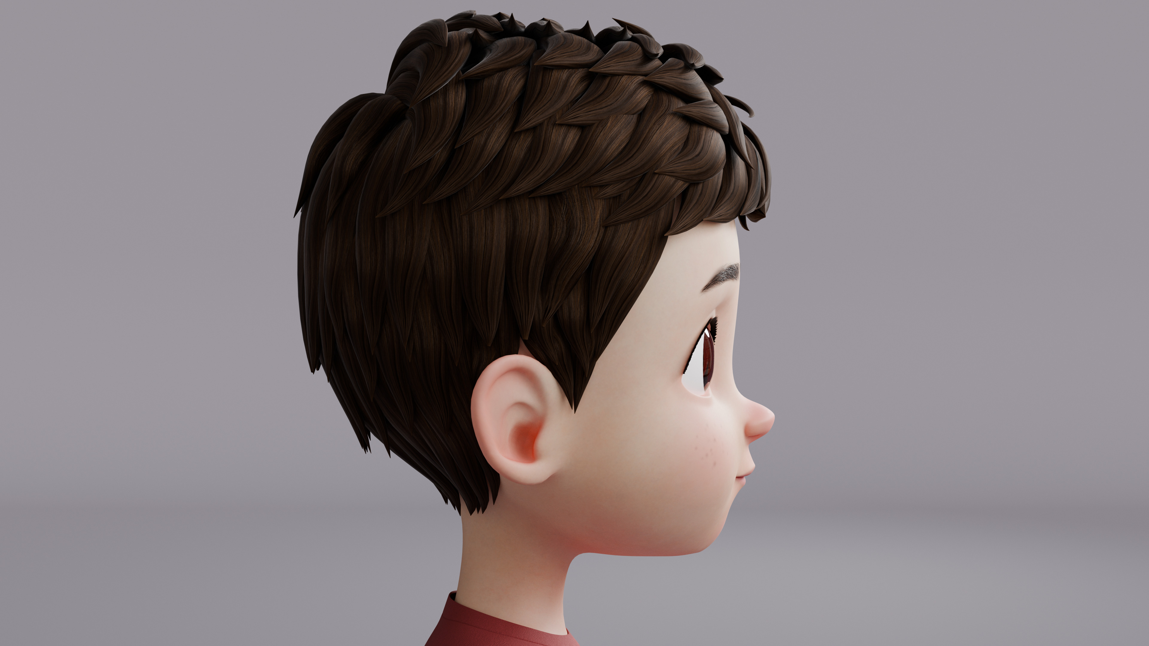 Cartoon Boy Rig Low-poly 3D model_18