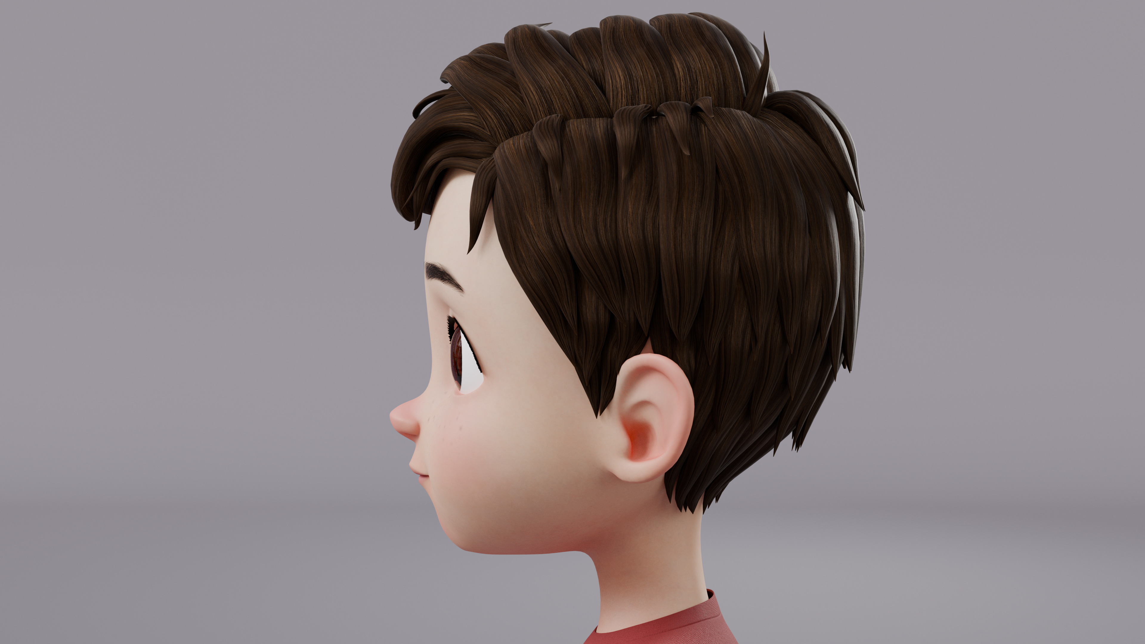 Cartoon Boy Rig Low-poly 3D model_32