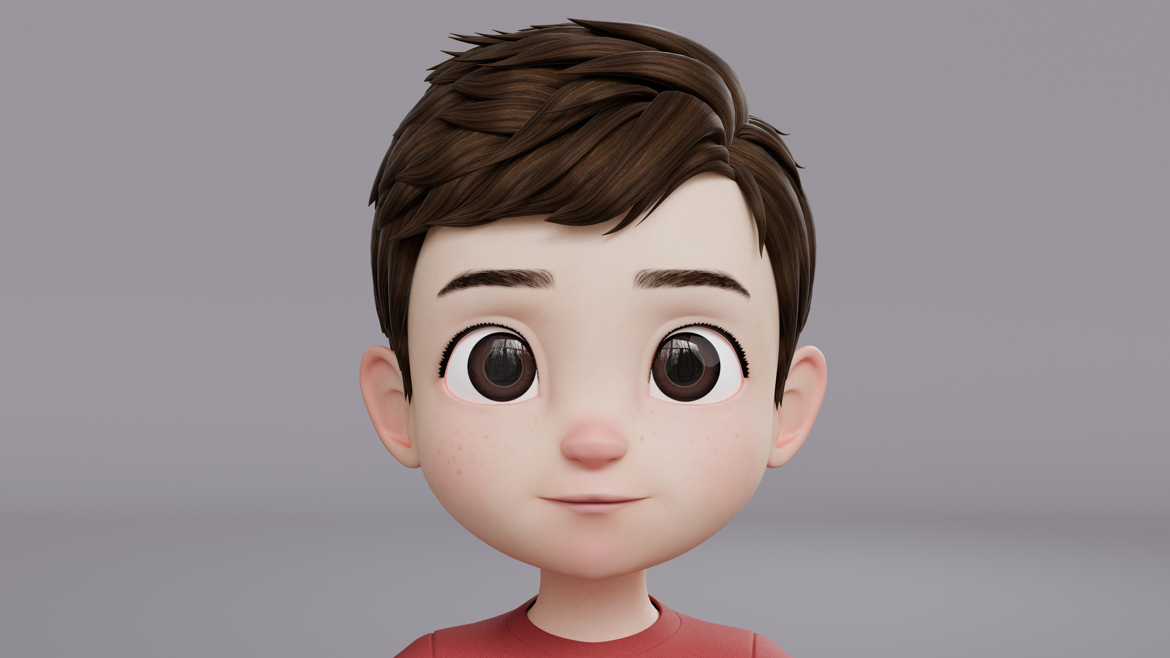 Cartoon Boy Rig Low-poly 3D model_12
