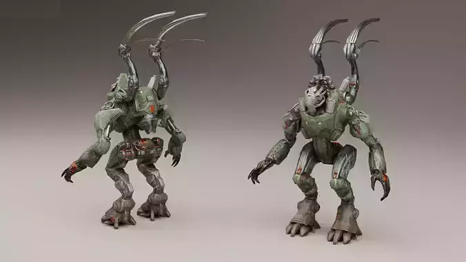 Next generation stylized mecha warriors
