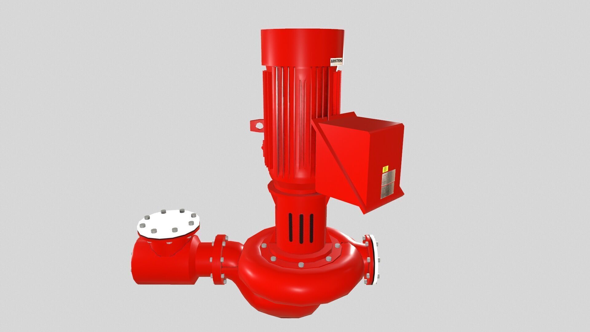 Vertical Pump Low-poly 3D model_7