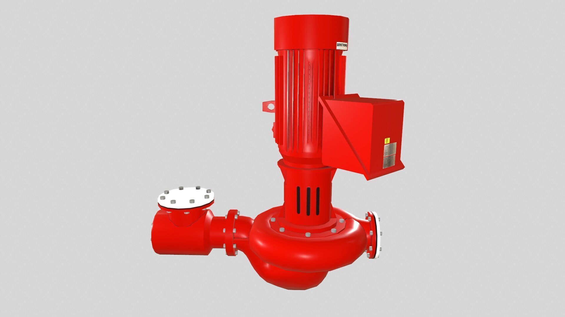 Vertical Pump Low-poly 3D model_2