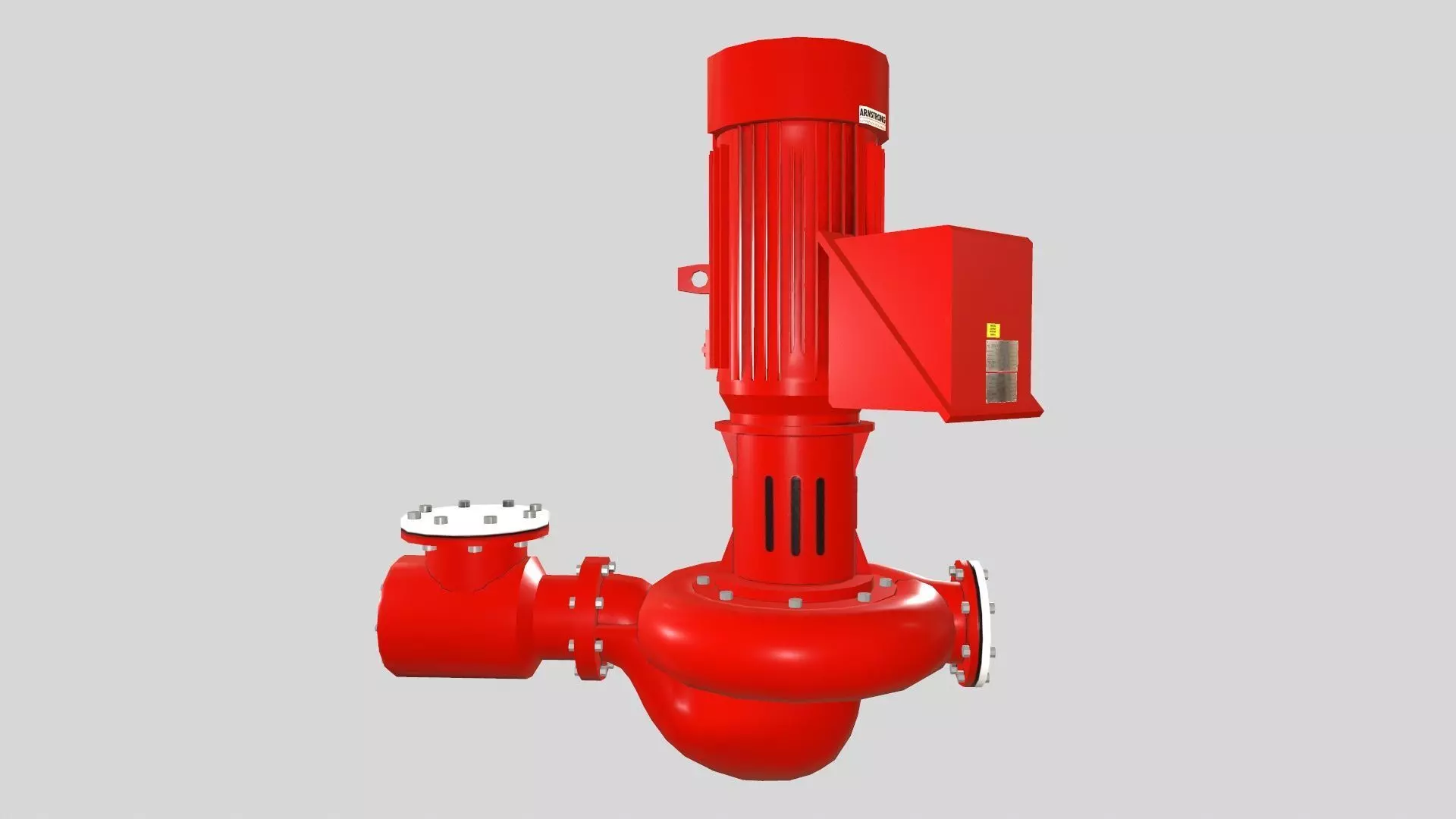 Vertical Pump Low-poly 3D model_0