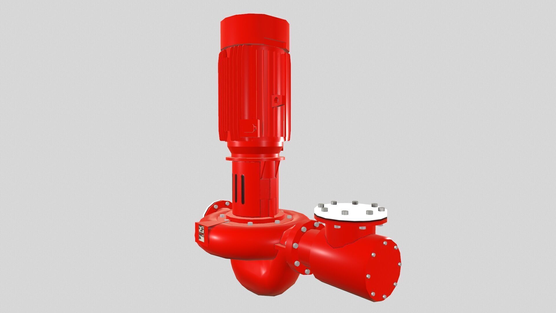 Vertical Pump Low-poly 3D model_9