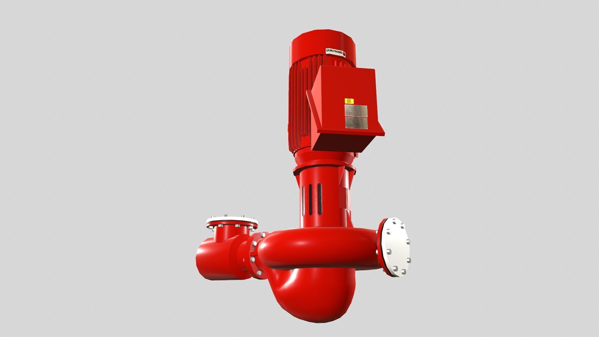 Vertical Pump Low-poly 3D model_3