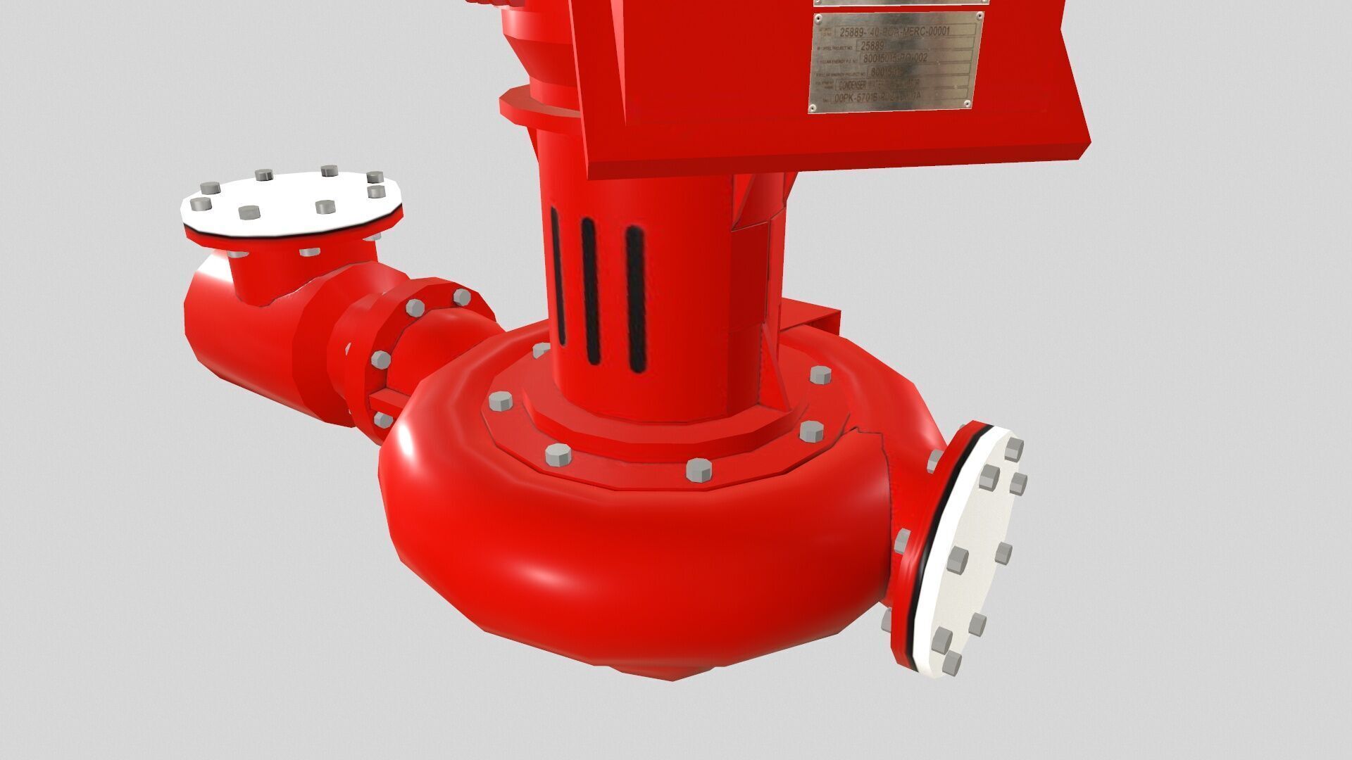 Vertical Pump Low-poly 3D model_4