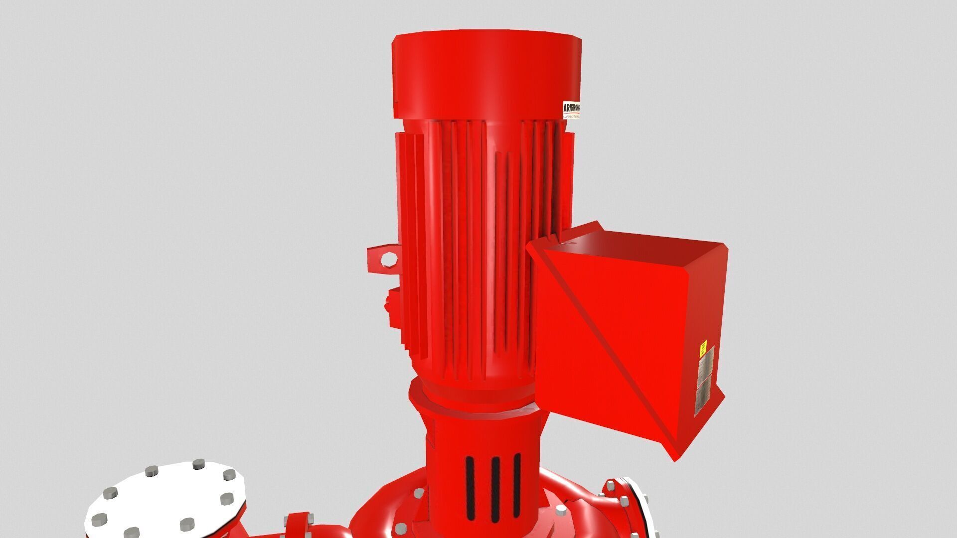 Vertical Pump Low-poly 3D model_6